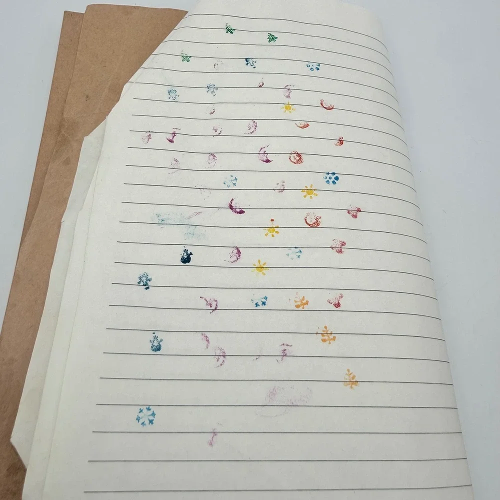 Vintage 1998 Crayola Mini Stampers Four Seasons 10 Washable Markers Set USA Made